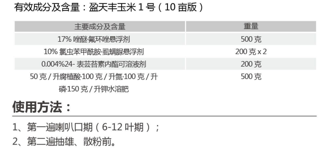 盈天豐玉米1號(hào)
